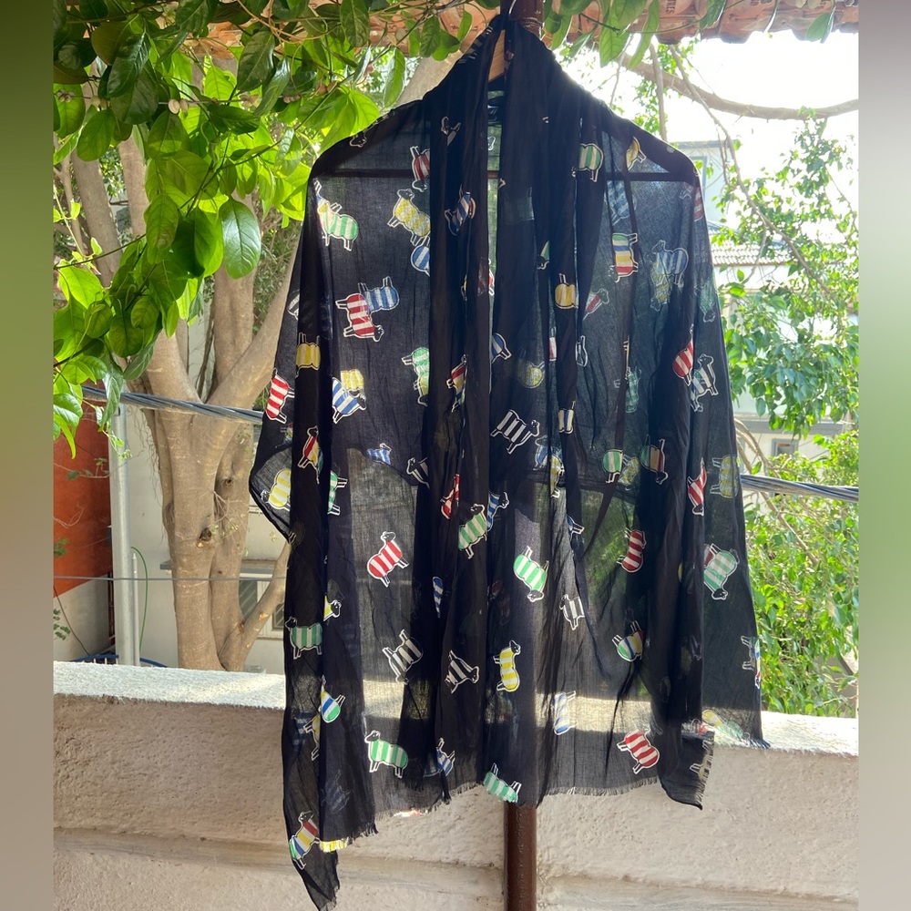 United Colors of Benetton Animal Print Scarf - Picture 1 of 8